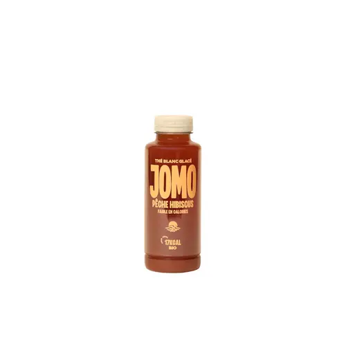 Sélection pratique：Thé blanc glacé pêche hibiscus bio Jomo - 33 cl