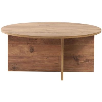 Table basse ronde en aggloméré Soleil (Pin)