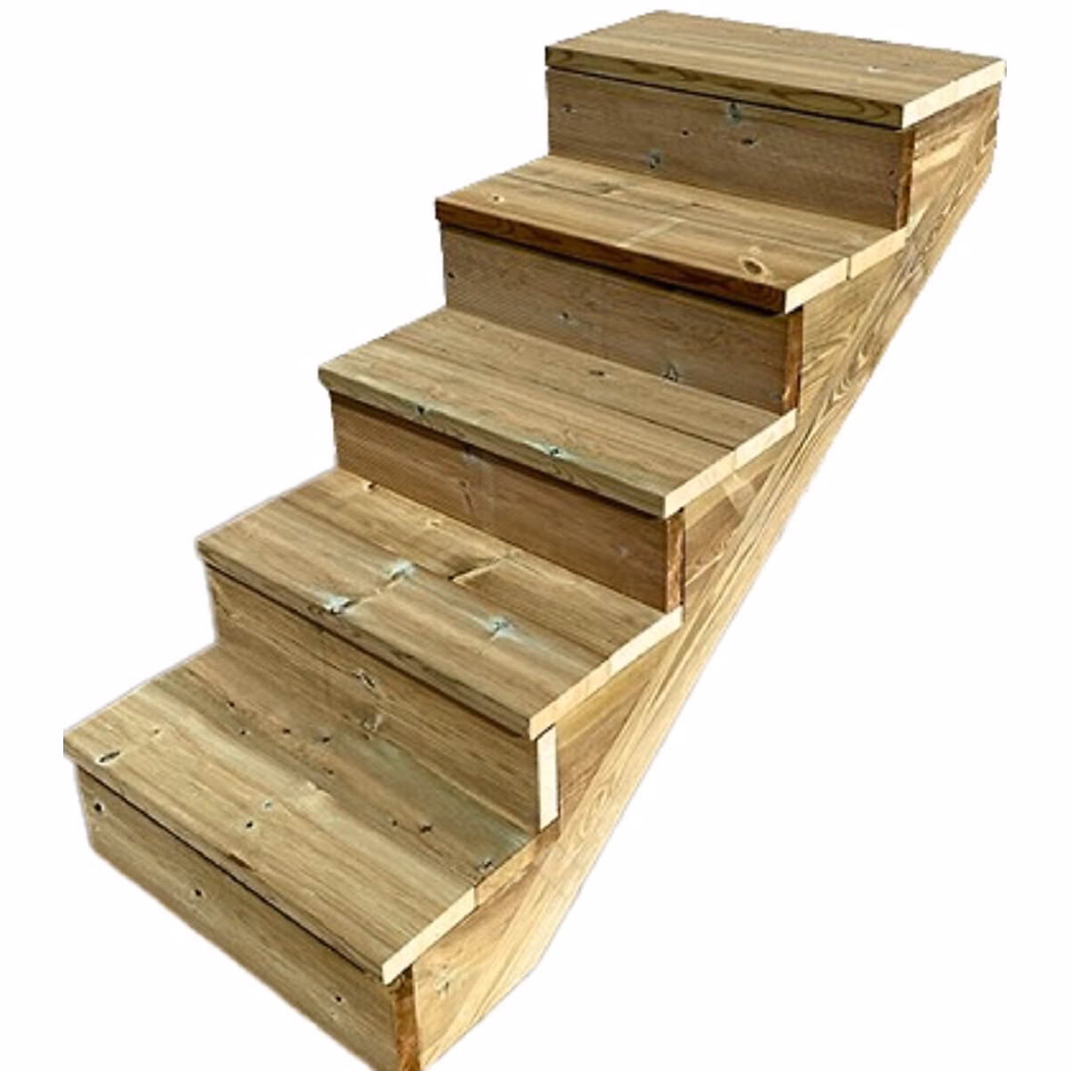 BERLIN Escalier extérieur bois 5 marches H 88cm L – 100cm | avec contre marche