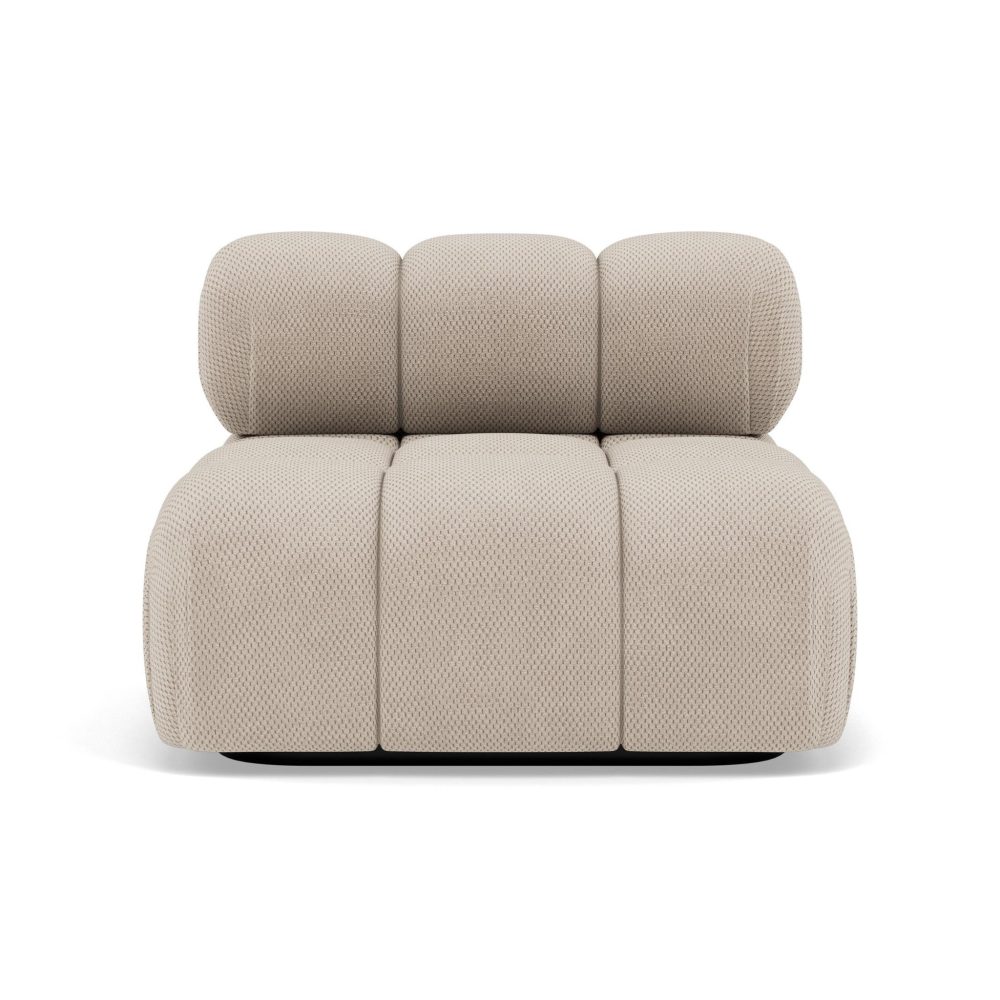 BEST MOBILIER Ruby - module d'assise en velours texturé