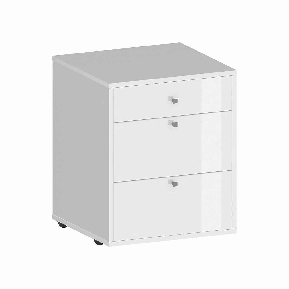 Commode Asgabat – Commode de chambre à coucher, Commode avec 3 tiroirs, 47x45h61 cm, Blanc