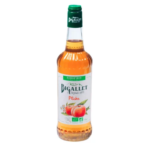 Jardin chez vous:Sirop de Pêche bio - Bouteille de 70 cl