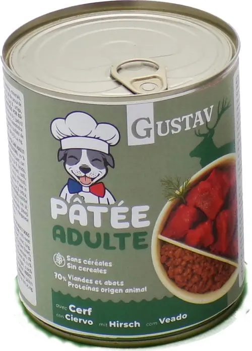 Jardin à organiser:Pâtée pour chien adulte au gibier sans céréales complète Bubimex Gustav - 800 g