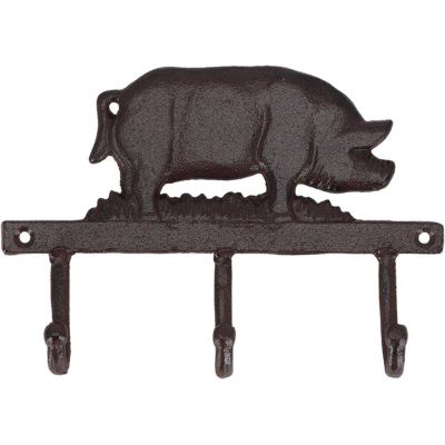 Patère en fonte 3 crochets (Cochon)