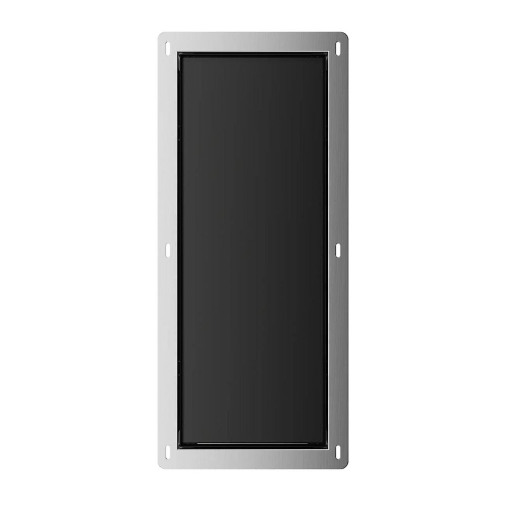 BALNEO Armoire encastrée pour brosse WC gauche verre noir 53 | 2x23 – 2 × 15 cm