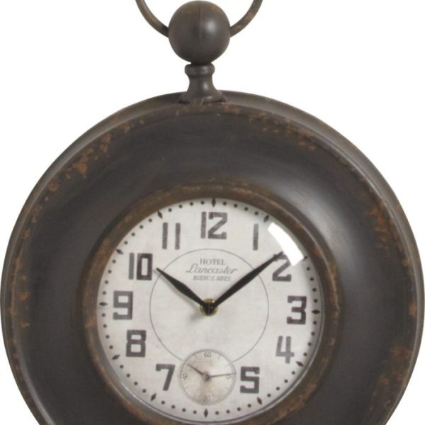 Horloge en métal et verre