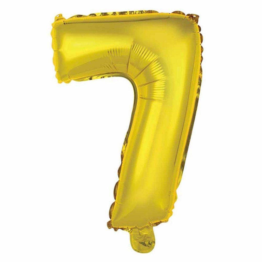 HOMEA Ballon gonflable métallisé chiffre 7 40cm or – Matériel de jardin