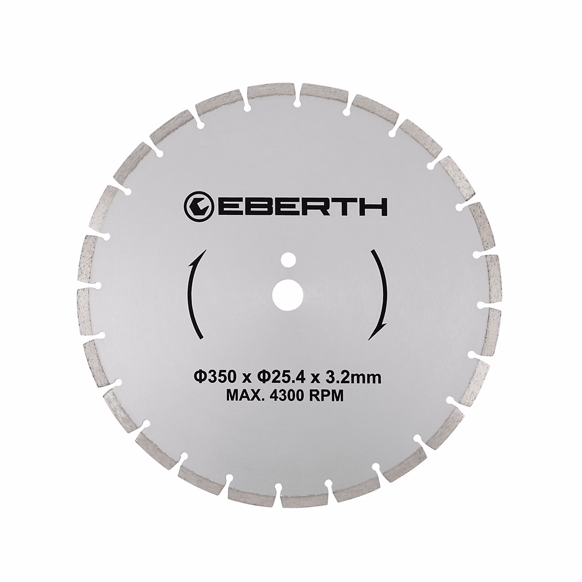 EBERTH Disque à tronçonner diamanté pour la pierre – le béton et le carrelage | 350mm de diamètre | alésage 25 | 4mm | épaisseur 3 | 2mm