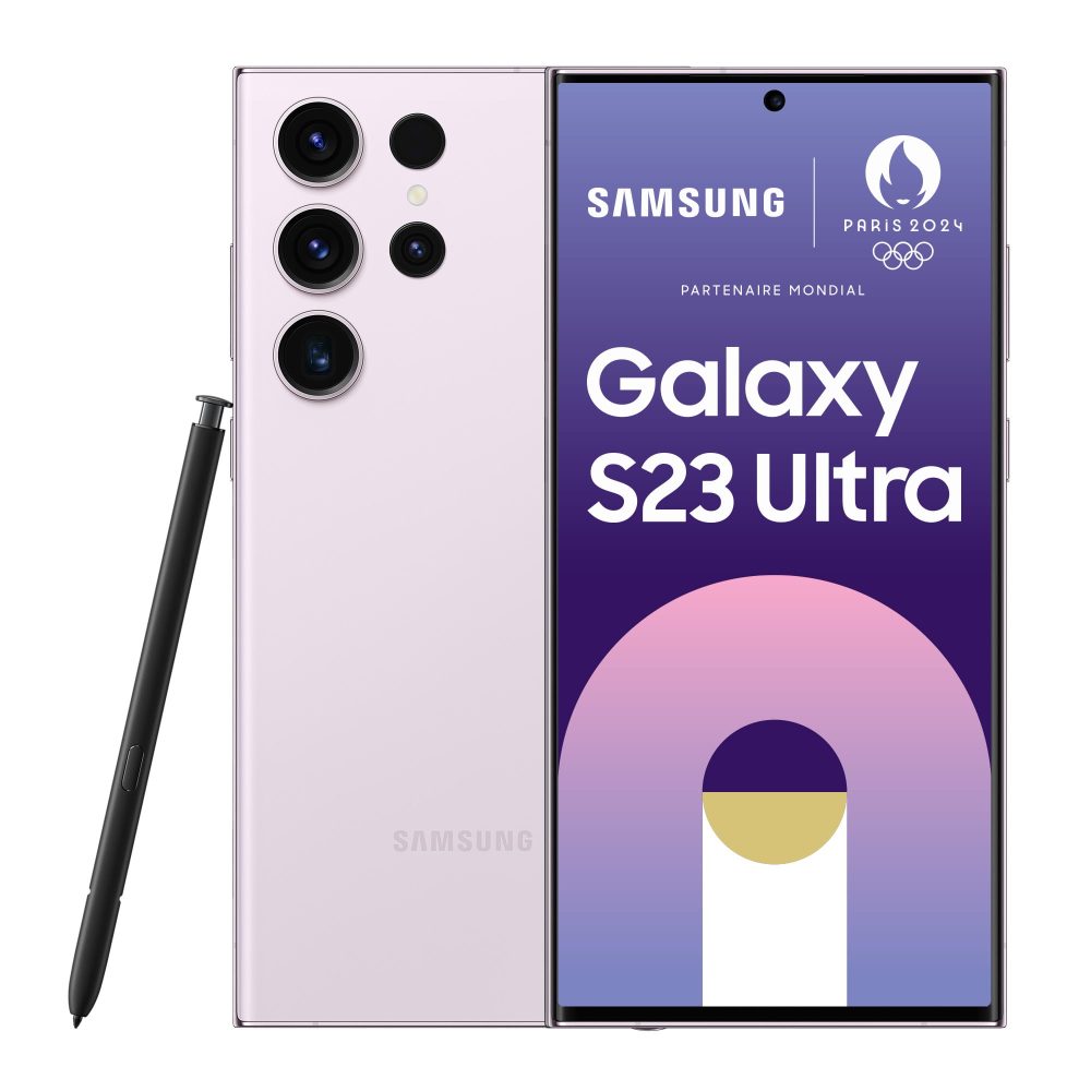 Samsung Galaxy S23 Ultra Smartphone avec Galaxy AI 256GB Lavande – Solutions extérieures