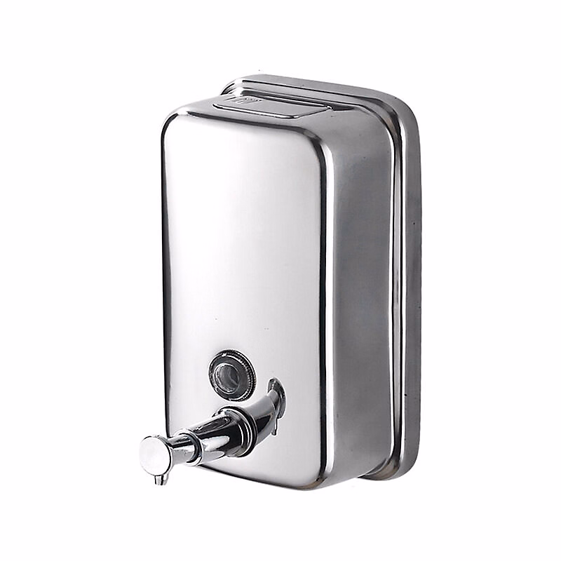Accessoires de salle de bains – BASHLWUA 500ml Distributeur de Savon Liquide Mural pour Salle de Bains et Cuisine Acier Inoxydable Poli