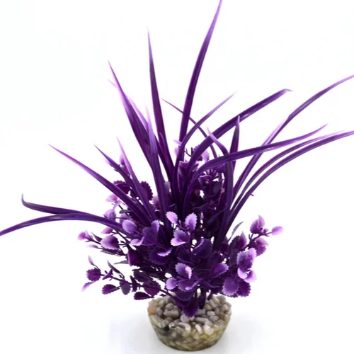 Pour vos espaces verts：Plante artificielle pour aquarium coloris violet LABEO Herbe Grass GM