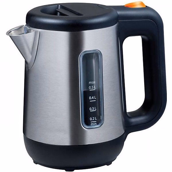 Bouilloire Electrique – KENWOOD JKM076, Compacte 0.5L, Inox satiné et noir, Filtre anti-calcaire amovible