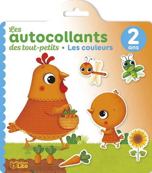 Pour tous vos besoins extérieurs:Livre d’autocollants "La ferme" aux Éditions Lito collection Les autocollants des tout petits 2 ans