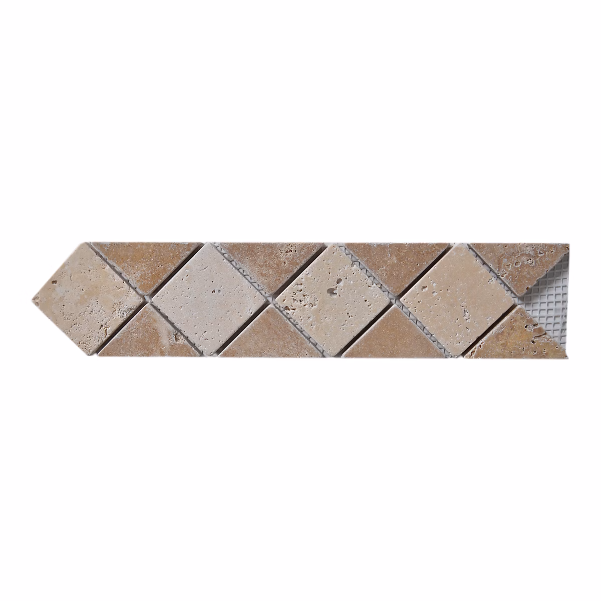 Listel mural en travertin forme losange L.30 x l.7 cm x ép.8 mm – Travertino