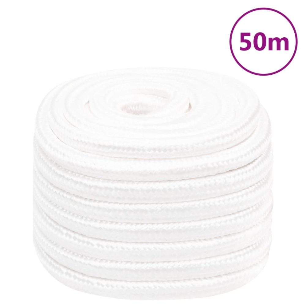 vidaXL Corde de bateau Blanc complet 20 mm 50 m Polypropylène