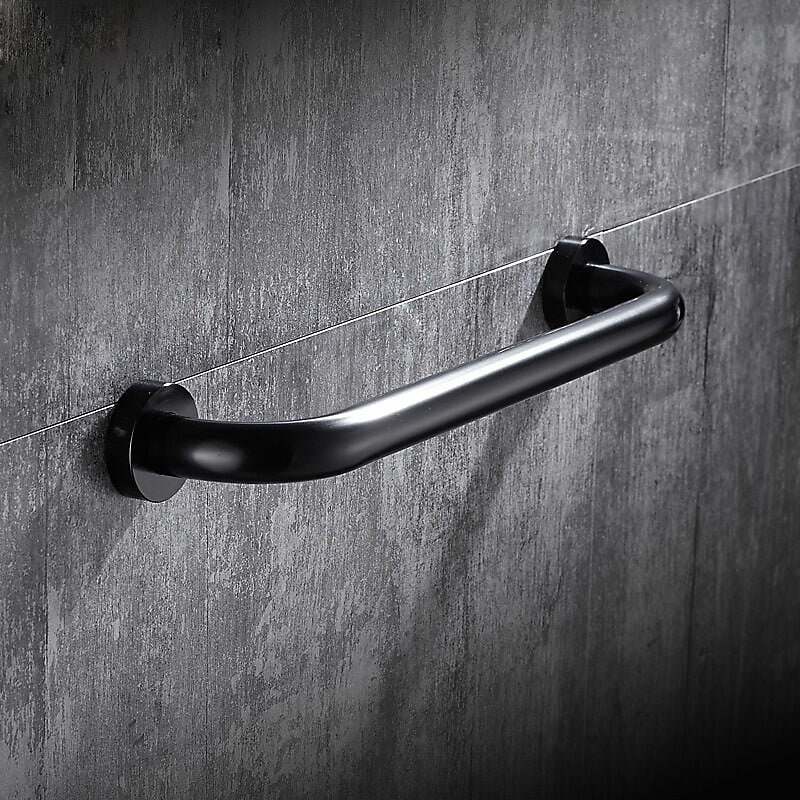 Barres d'appui de salle de bain – poignées de sécurité pour douche, barres d'appui antidérapantes de 30 cm (noires)