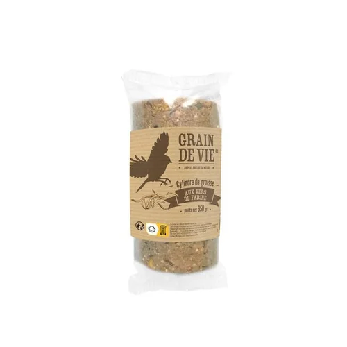 Une idée maline pour le jardin:Cylindre de graisse aux vers de farine Grain de Vie – 350 g