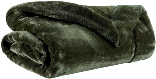 Pour vivre dehors:Plaid vert fougère en polyester Tender - 150 x 200 cm