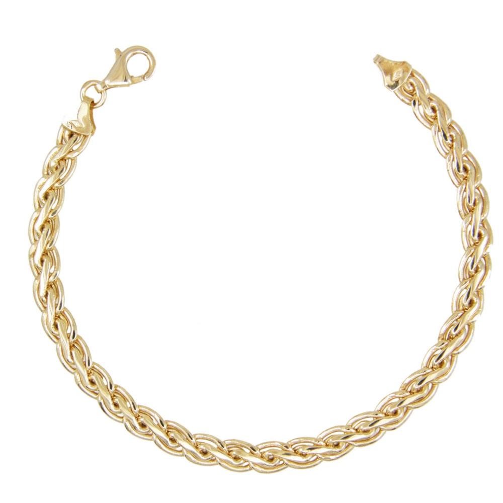 L'ATELIER D'AZUR Bracelet Or 18 Carats 750/00 Maille Palmier Jaune Femme