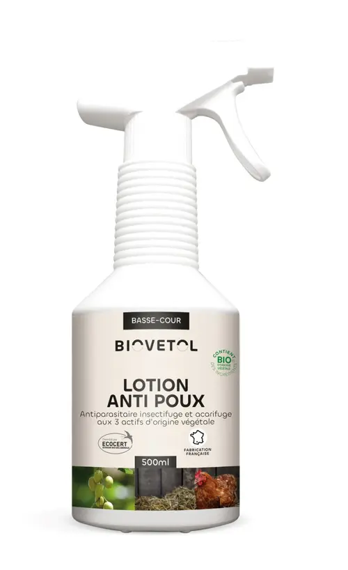 Jardin équipement：Lotion anti-poux bio Biovetol - 500 ml