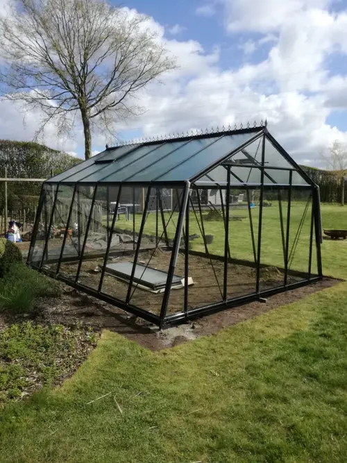 Malin pour le jardin:Serre de jardin S206H ACD en aluminium - 380 x 445 cm