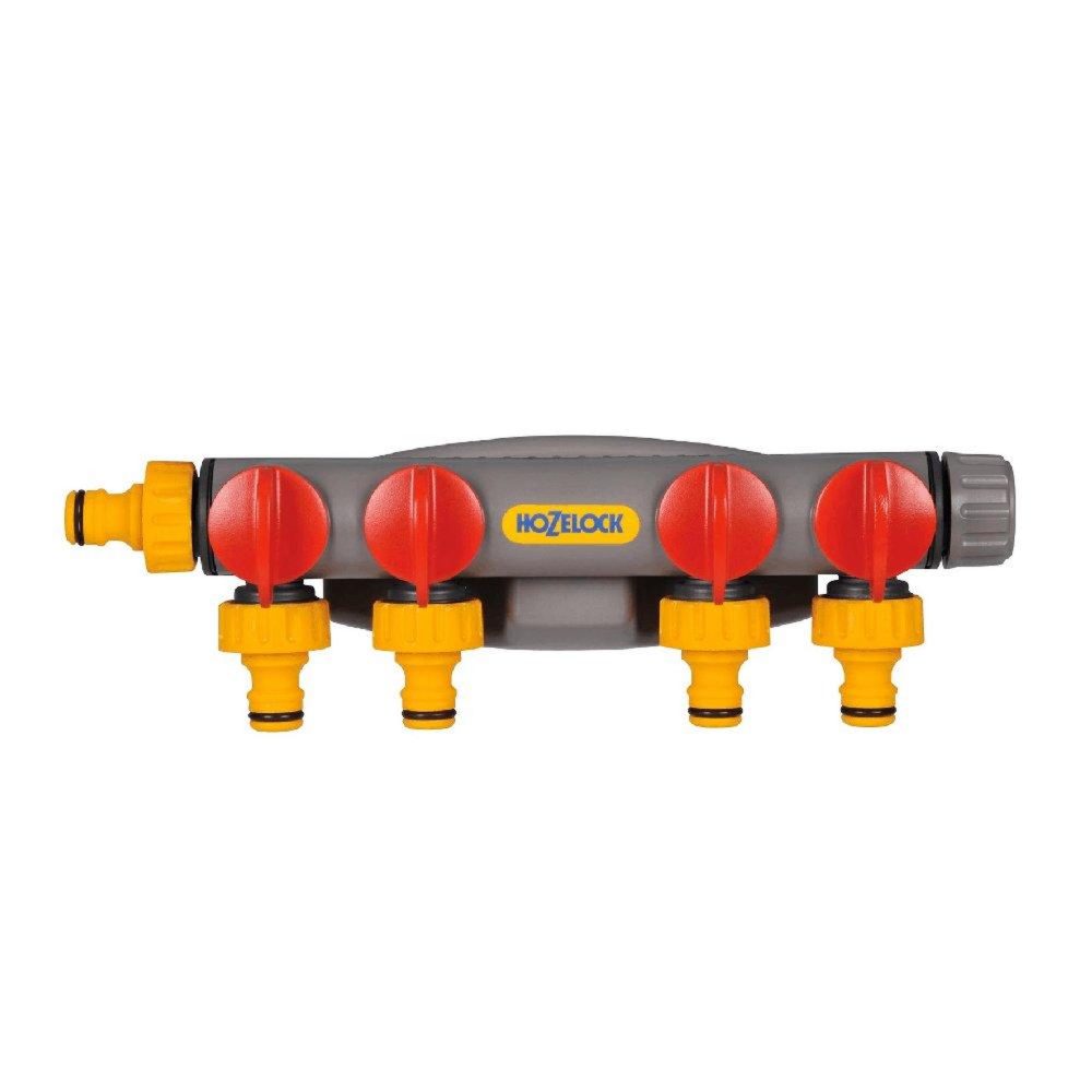 Hozelock Raccord de robinet à quatre circuits en plastique fixation murale – Produits de jardinage