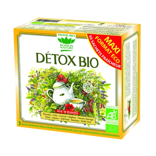 Pour un extérieur bien équipé：Tisane détox nature bio en boite de 80 g