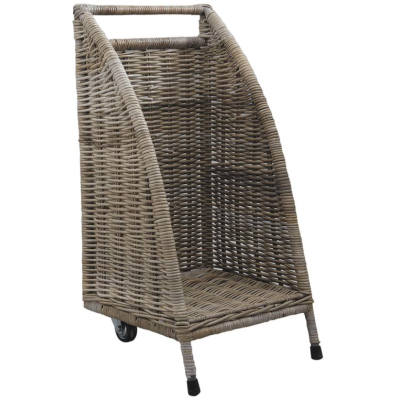 Chariot à buches à roulettes