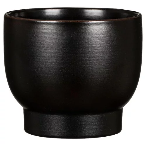 Extérieur essentiel：Cache-pot en céramique noir Scheurich 930 Ebano - Ø 11 cm