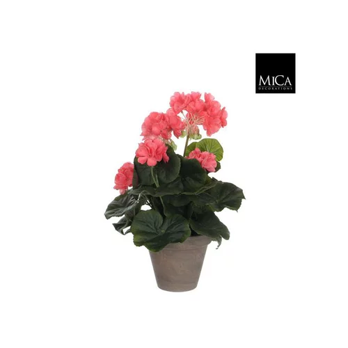 Pour tous vos projets extérieurs:Géranium saumon plante artificielle en pot H 34 x Ø 20 cm