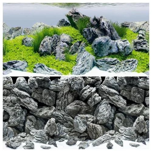 Idée extérieure：Poster de fond aquascape & rock, JUWEL - taille L 100 x 50 cm
