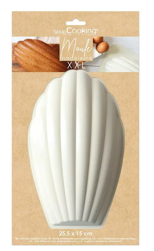 Pour profiter du jardin：Moule à madeleine XXL en silicone antiadhésif - 30 x 20 cm