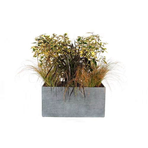 Espace vert malin：Bac rectangle Stream S/3 anthracite l.36 x H.36 cm