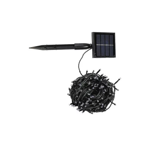 Jardin en extérieur：Guirlande lumineuse LED solaire à lumière animée blanc pur - 40 m