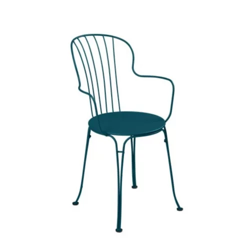 Pour un extérieur plus agréable:Fauteuil Opéra + FERMOB bleu acapulco
