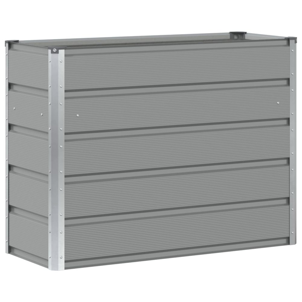 vidaXL Jardinière Gris clair 100 x 40 x 75 cm Acier
