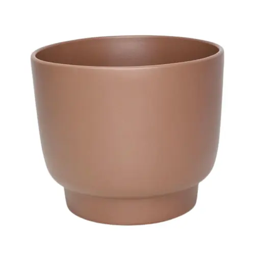 Jardin équipement：Cache-pot en céramique café Calm - Ø 6,5/7,3 x H 6 cm