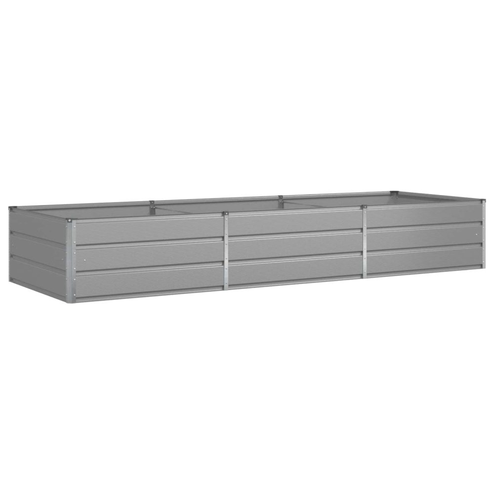 vidaXL Jardinière Gris clair 290 x 100 x 45 cm Acier galvanisé – Accessoires de plantation