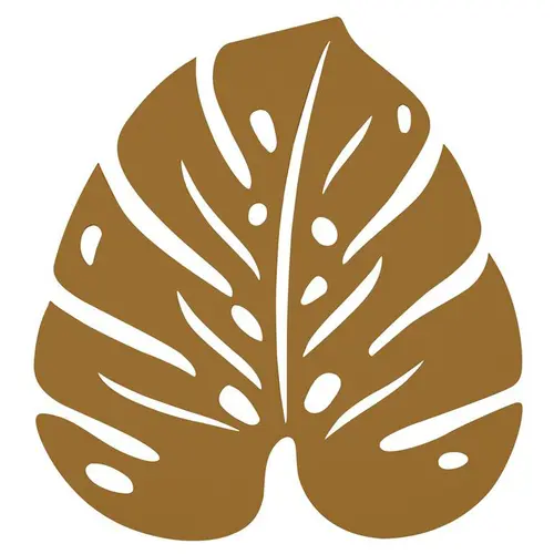 Malin au jardin:Dessous de plat en acier pain d’épice Fermob Monstera - 24 x 22 cm
