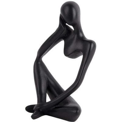 Statuette silhouette en polyrésine Imagine (Noir)
