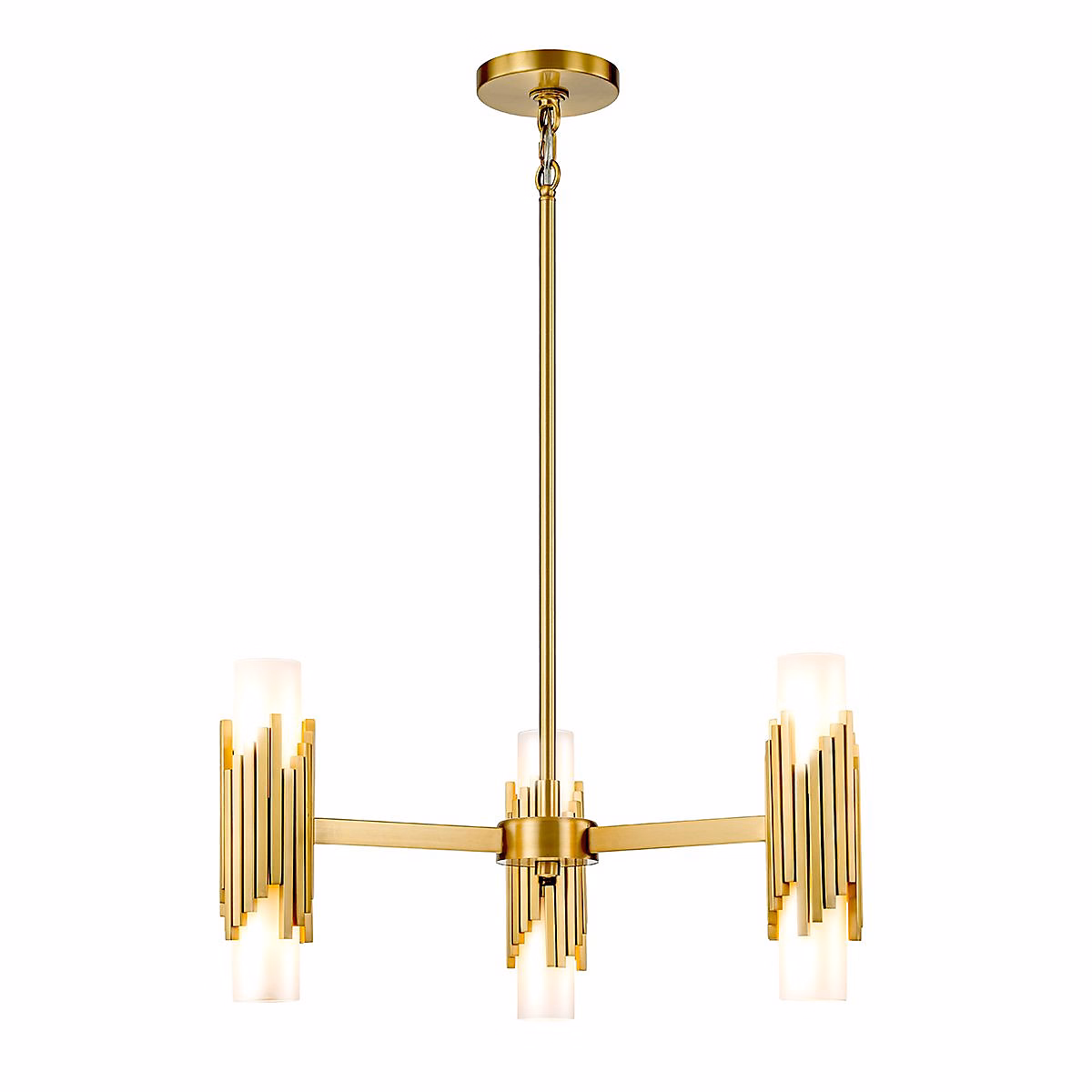 Elstead Marvele Suspension multi – bras contemporaine en laiton vieilli, 6 ampoules E14