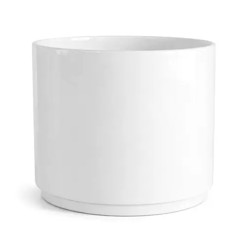 Essentiel pour le jardin：Pot Subly coloris blanc en céramique - Ø 30 x 26 cm