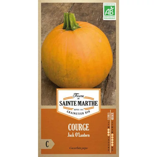 Jardin loisirs:Graines de courgette jack O lanterne bio Ferme de Sainte Marthe - graines à semer