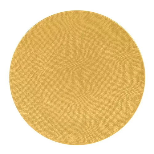 Solution pratique：Assiette à dessert coloris jaune en grès Vésuvio - Ø 21 cm