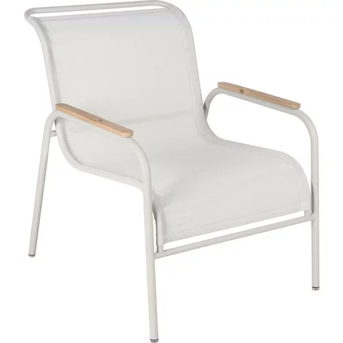Esprit extérieur:Fauteuil lounge en acier noir et toile extérieure gris argile Fermob Coolside - 87 x 77 x 86 cm
