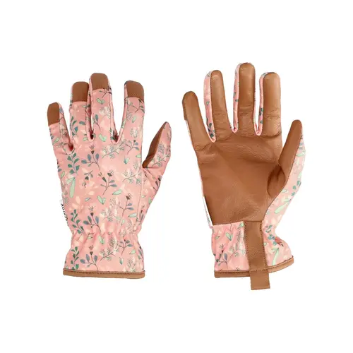Pour un jardin plus pratique：Gant Christy coloris orange corail en toile et cuir Blackfox - taille 8