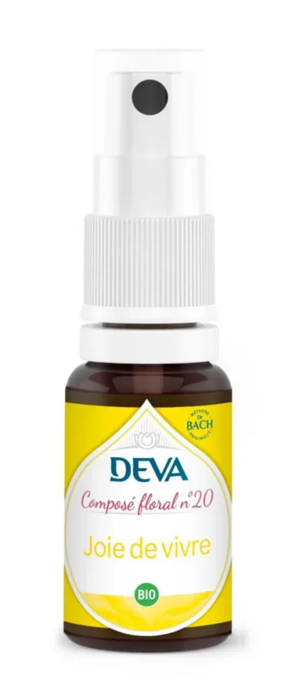 Pratique pour le jardin:Complément alimentaire composé floral joie de vivre bio Deva - spray 15 ml