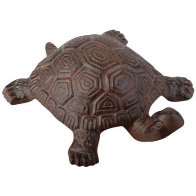 Tortue décorative en fonte (19,3 x 15,2 cm)