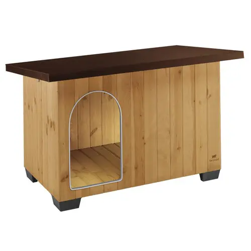 Pour aménager le jardin:Niche en bois pin nordique coloris marron Baita 80 - 95,5 x 65 x 65,5 cm