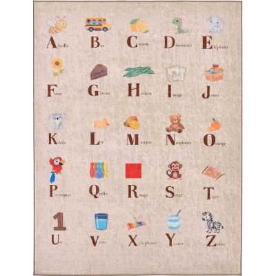 Tapis intérieur à poils courts Alix 736 beige (80 x 150 cm)